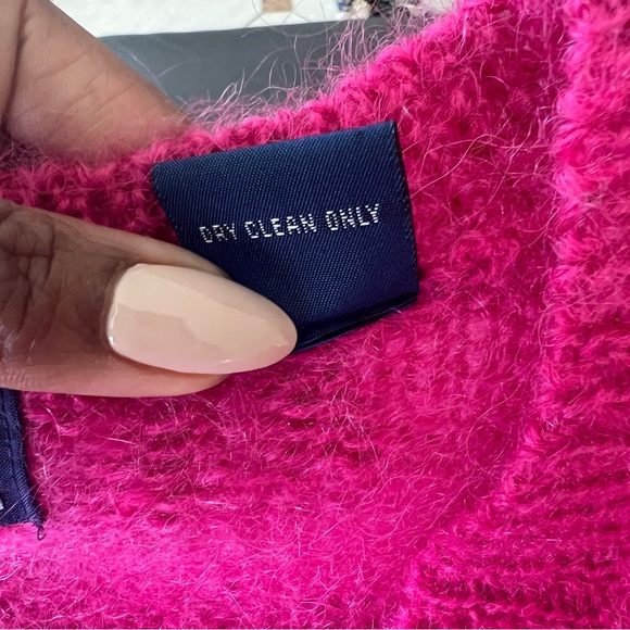 C’EST CITY MOHAIR & ACRYLIC V-NECK SWEATER TUNIC LENGTH NEW TAGS MEDIUM VINTAGE - Picture 8 of 11